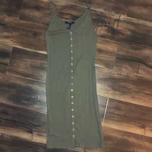 Dark Green Bodycon Spaghetti Strap Dress